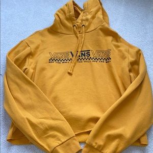 dark yellow vans hoodie from tillys